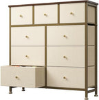DUMOS 9 Drawer Dresser for Bedroom, Storage Organizer Chest of Drawers by DumosLifestyle