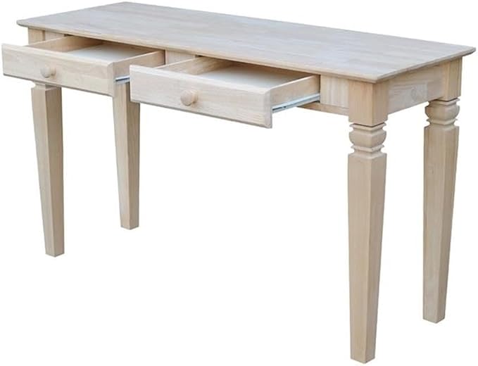 Java Console Table with 2 Drawers, Unfinished - Image 6