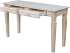 Java Console Table with 2 Drawers, Unfinished - Image 6