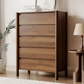 HOUROM Walnut Dresser for Bedroom,45"Tall 5 Drawer Mid Century Modern Chest by HOUROMDresserforBedroom