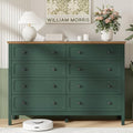 Tradare Green Dresser for Bedroom, 8 Drawer Dresser with Metal Handles, 55" Wide Modern Dressers & Chest of Drawers for Living Room, Hallway, Entryway by Tradare