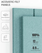 Fluxynara 48" x 36" Large Felt Bulletin Board, Aqua Blue - Image 5