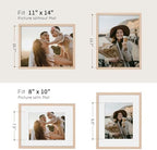 puthiac 11x14 Solid Oak Wood Picture Frame, Natural Oak, 1 Pack - Image 4