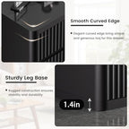 Standifurno Black 8 Drawers Dresser for Bedroom, 48" Wide Wooden Tall Chest of Drawers with Curved Modern Profile Design, Fluted Dresser TV Stand, Wood Closet Clothes Storage Drawer Organizer - Image 4