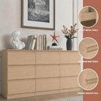 9 Drawer Dresser for Bedroom,Modern Deep Drawer Dresser with No-Handle Design,Storage Wood Chest of Drawer,Storage Organizer Furniture for Closet,Hallway - Image 7