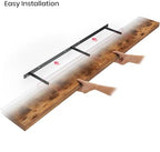 Ballucci Floating Shelves for Wall, 60" Wood Wall Shelf Set of 2, with Invisible Brackets for Bathroom, Living Room, Bedroom, Kitchen, Nursery, 8" Deep, Rustic Brown - Image 6