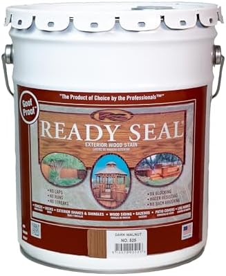 Ready Seal Exterior Wood Stain & Sealer, Dark Walnut, 5 Gallon by ReadySeal
