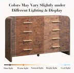Curved Drawer Dresser for Bedroom with 8 Drawers, 54'' Wide Chest of Drawer - Image 3