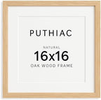 puthiac 16x16 Solid Oak Wood Picture Frame, Natural Oak, 1 Pack by PUTHIAC