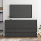Black 12 Drawer Dresser for Bedroom,Modern Long Deep Drawer Dresser,Wood Storage Chest of Drawer, Storage Organizer Drawers for Bedroom - Image 4