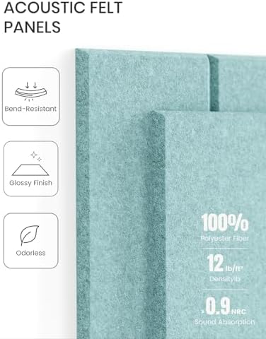 Fluxynara Felt Bulletin Board & Cork Board Alternative, Aqua Blue - Image 4