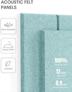 Fluxynara Felt Bulletin Board & Cork Board Alternative, Aqua Blue - Image 4