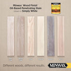 Minwax Wood Finish, Simply White, 1/2 Pint - Image 2