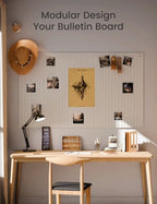 Fluxynara 48" x 36" Large Felt Bulletin Board, Milky White - Image 6