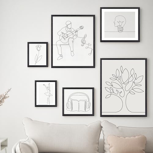 puthiac 8x10 Solid Oak Wood Picture Frame, Black, 1 Pack - Image 6