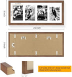 puthiac 8x20 Oak Wood Picture Frame 4Pcs 4x6 Photo Frame, Walnut, 1 Pack - Image 3