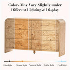 Curved Drawer Dresser for Bedroom with 6 Drawers, 54'' Wide Chest of Drawer - Image 3