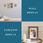 Hongkee 5x7 Picture Frame Set of 4, Made of Real Glass and Rustic Brown Wooden Frame, 5 by 7 Photo for Wall or Tabletop - Display Picture 4x6 with Mat or 5x7 Without Mat - Image 4