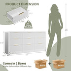 Decofy Fluted 9 Drawers Dresser, 63'' Wide Chest of Drawers for Bedroom - Image 2