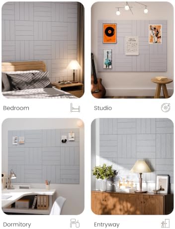 Fluxynara 48" x 36" Large Felt Bulletin Board, Soft Gray - Image 7