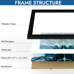 Hongkee 20x24 Picture Frame Set of 4, 20 x 24 Black Wood Style(Mat 16x20) - Image 4