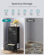 SONGMICS Dresser for Bedroom, Tall Dresser with 4 Fabric Drawers - Image 4