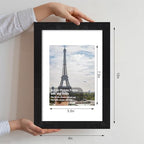 Hongkee 8x12 Picture Frame Set of 4, Made of Glass and Rustic Black Wooden Frame - Display 6x8 Picture with Mat or 8 x 12Poster Without Mat, 8 by 12 Photo for Wall or Tabletop - Image 2