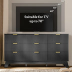HUANLEGO Fluted Dresser for Bedroom with 9 Drawers, Black - Image 5