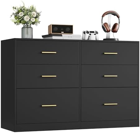 VASAGLE 6-Drawer Dresser, Chest of Drawers, 46.9 x 15.8 x 30.7 Inches by Unknown