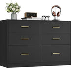 VASAGLE 6-Drawer Dresser, Chest of Drawers, 46.9 x 15.8 x 30.7 Inches by Unknown