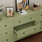 Scurrty Green 9 Drawer Dresser, Large Chest of Drawers for Closet Storage - Image 5