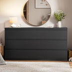 Jocoevol Modern 9 Drawer Dresser for Bedroom, Simply Chest of Drawers, Wood Storage Dresser with Deep Drawers for Living Room Hallway Entryway (Black) - Image 3