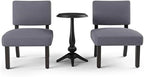 BOWERY HILL 3-Piece Wood Accent Table and Chair Set, Transitional Style - Image 3