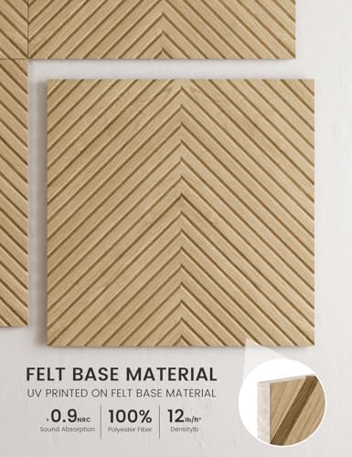 Fluxynara 6-Pack Large Felt Bulletin Board, Natural Oak Pyramid - Image 3