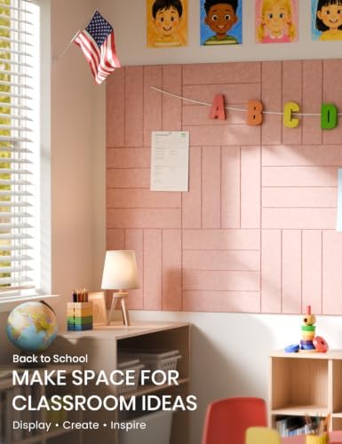 Fluxynara 36" x 24" Large Felt Bulletin Board, Pink - Image 4
