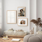 puthiac 9x12 Solid Oak Wood Picture Frame with 6x8 Mat, Natural Oak, 1 Pack - Image 6