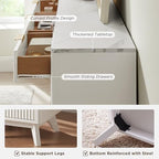 T4TREAM 54" Wide Fluted 9 Drawer Dresser for Bedroom, Solid White - Image 6