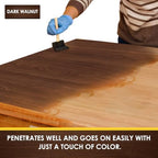DWIL Water Based Wood Stain - Multiple Finishes, Fast Drying, Indoor and Outdoor Furniture, Wood Paneling, Cabinets and More, Low Odor ＆ Non-Toxic (8.5oz Dark Walnut) - Image 2