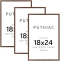 puthiac 18x24 Solid Oak Wood Picture Frames, Walnut, 3 Pack by PUTHIAC