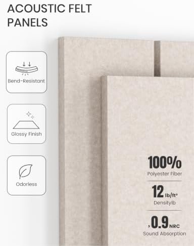Fluxynara 36" x 24" Large Felt Bulletin Board, Oatmeal - Image 5