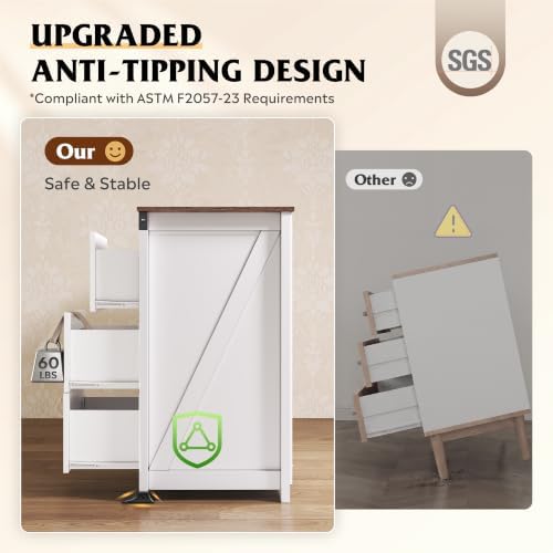 WLIVE 9 Drawer Dresser White, Wide Chest of Drawers & SGS-Tested Anti-Tip - Image 3