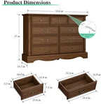Farmhouse 9-Drawer Dresser with Charging Station for Bedroom - Image 2