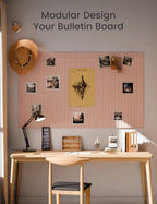 Fluxynara 48" x 36" Large Felt Bulletin Board, Pink - Image 6