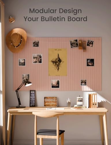 Fluxynara 48" x 36" Large Felt Bulletin Board, Pink - Image 6