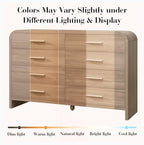 Curved Drawer Dresser for Bedroom with 8 Drawers, 54'' Wide Chest of Drawer - Image 3