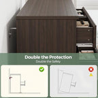 Jocoevol Brown 8 Drawer Dresser for Bedroom (15.3" D x 55.2" W x 32.3" H) - Image 6