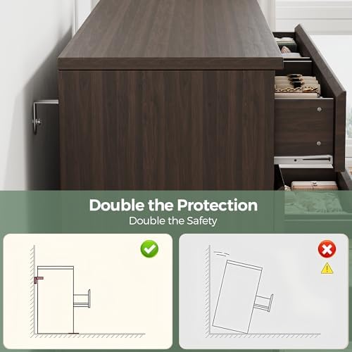 Modern 8 Drawer Dresser, Simply Chest of Drawers for Bedroom, Wood Storage Dresser with Deep Drawers for Living Room/Hallway/Entryway (Brown) - Image 5