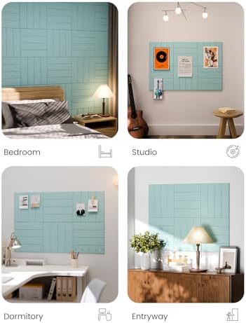 Fluxynara Felt Bulletin Board & Cork Board Alternative, Aqua Blue - Image 6