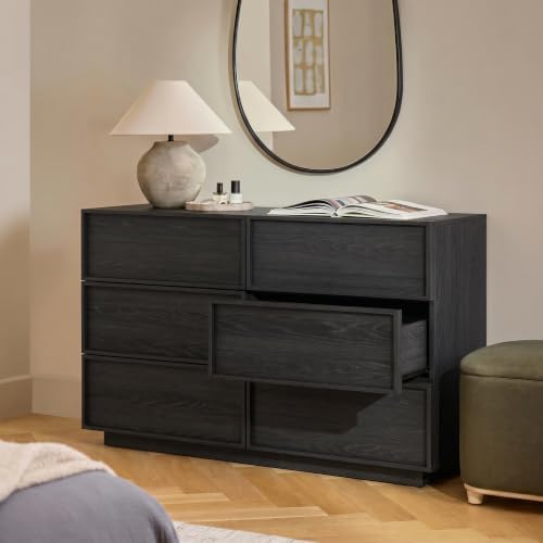 6-Drawer Dresser for Bedroom, 47.2" Wide, Wooden, Black - Image 3