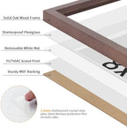 puthiac 8x12 Solid Oak Wood Picture Frames, Walnut, 3 Pack - Image 2